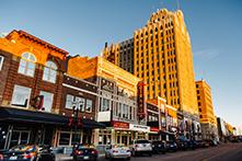 street view of downtown Pontiac, MI